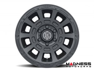Ford Bronco Custom Wheels (1) - Thrust - Satin Black - 17 X 8.5 / 6 x 5.5 / 25mm / 5.75" - Icon 